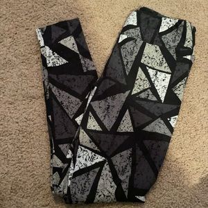 Black and Grey Block OS LuLaRoe Leggings